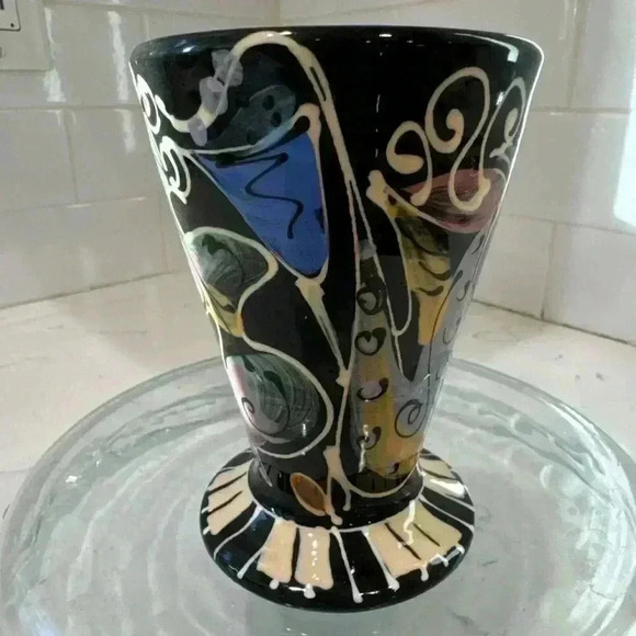 Toler Laguna Beach Pottery Coffee Cup Music Design Signed - Picture 6 of 12